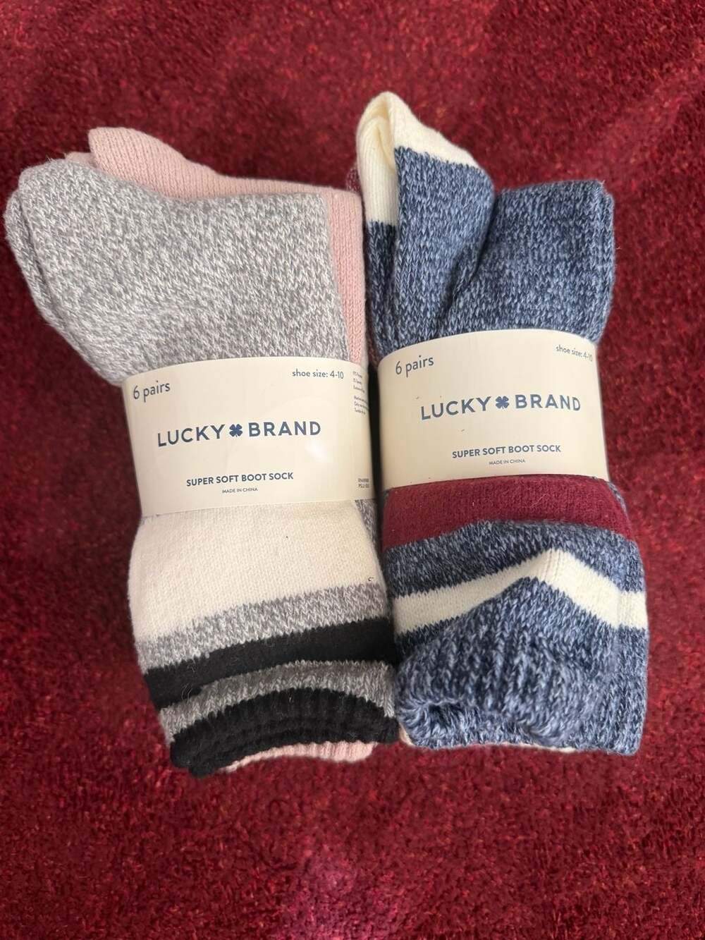 Lucky Brand Women's Super Soft Boot Socks, 12 Pairs, Shoe Size 4-10